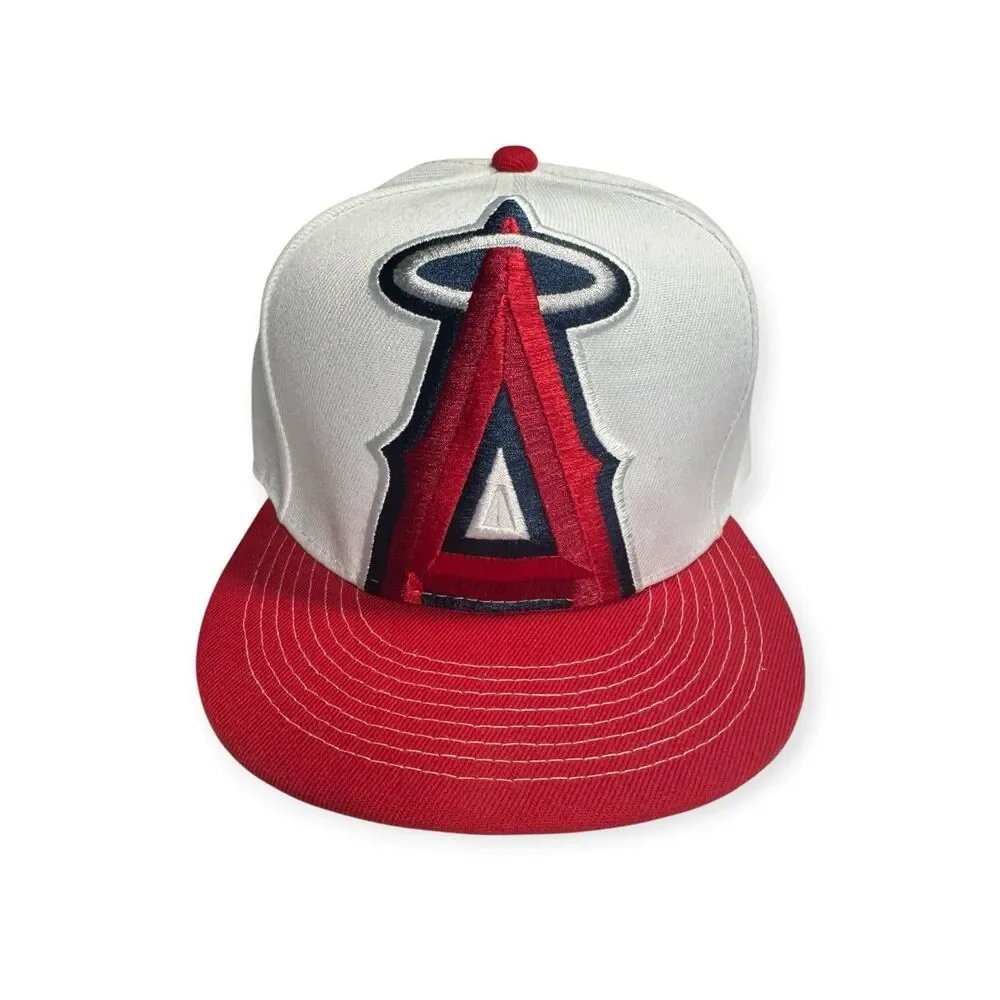 Los Angeles Angels Mike Trout Hat Red White Snapback Adjustable